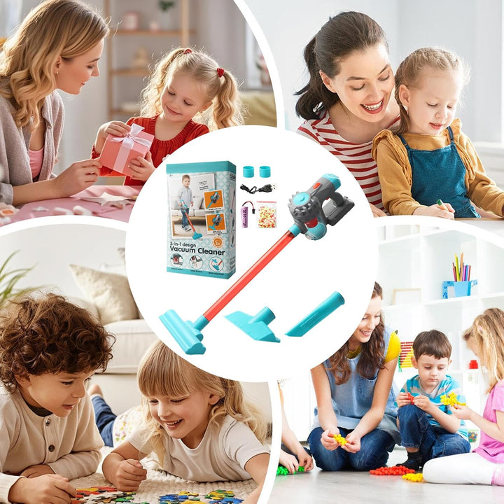 Rollenspiel-Staubsauger, pädagogisches Reinigungsspielzeug, Staubsauger mit Arbeitsfunktion, realist