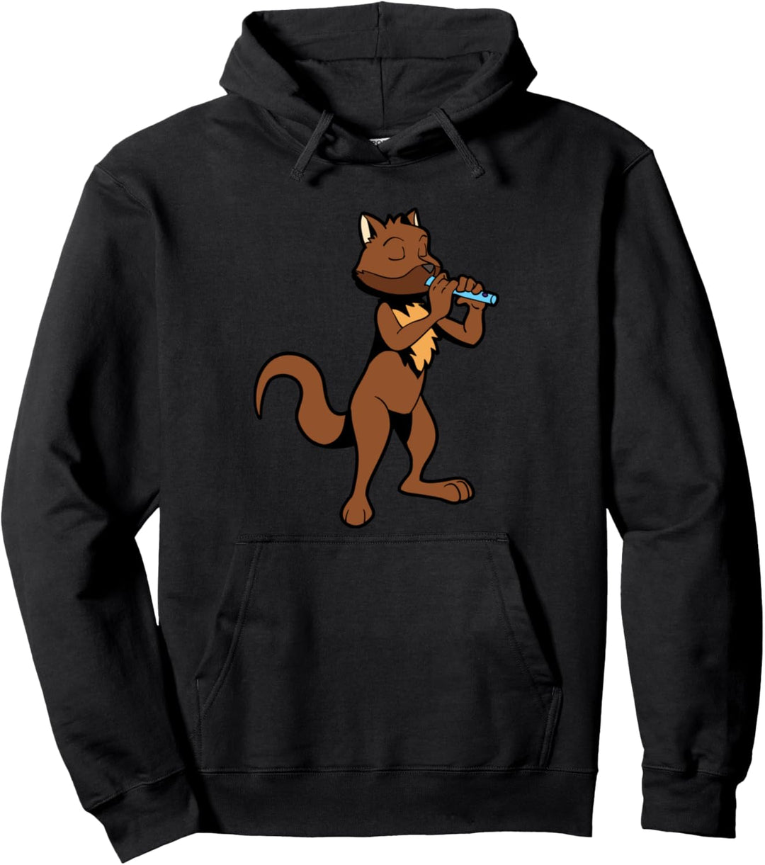 Cartoon Marder - Flötenspieler Pullover Hoodie