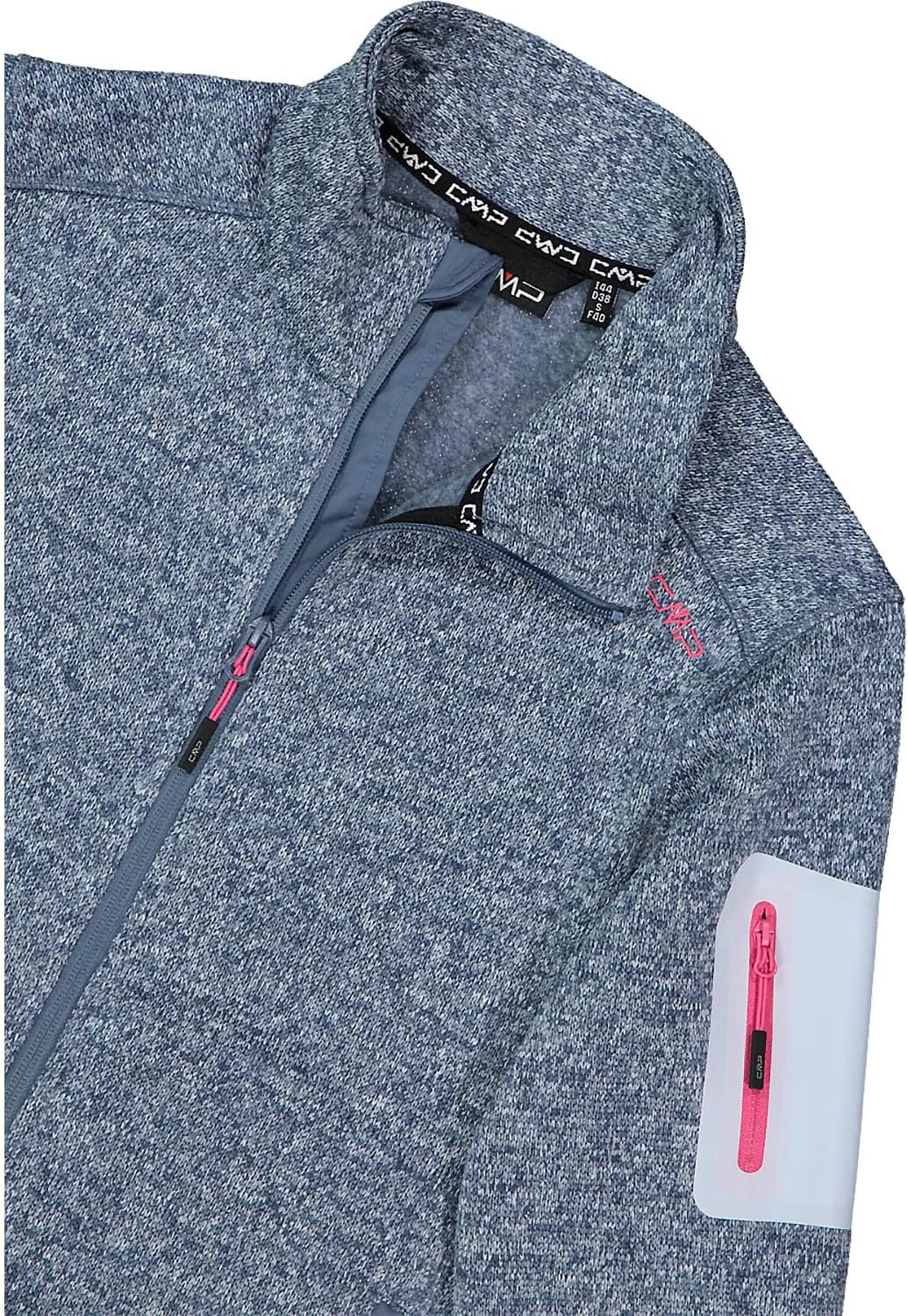 CMP Damen Strick Fleece Jacke Fleecejacke Fleecepullover 36 Blau3087, 36 Blau3087