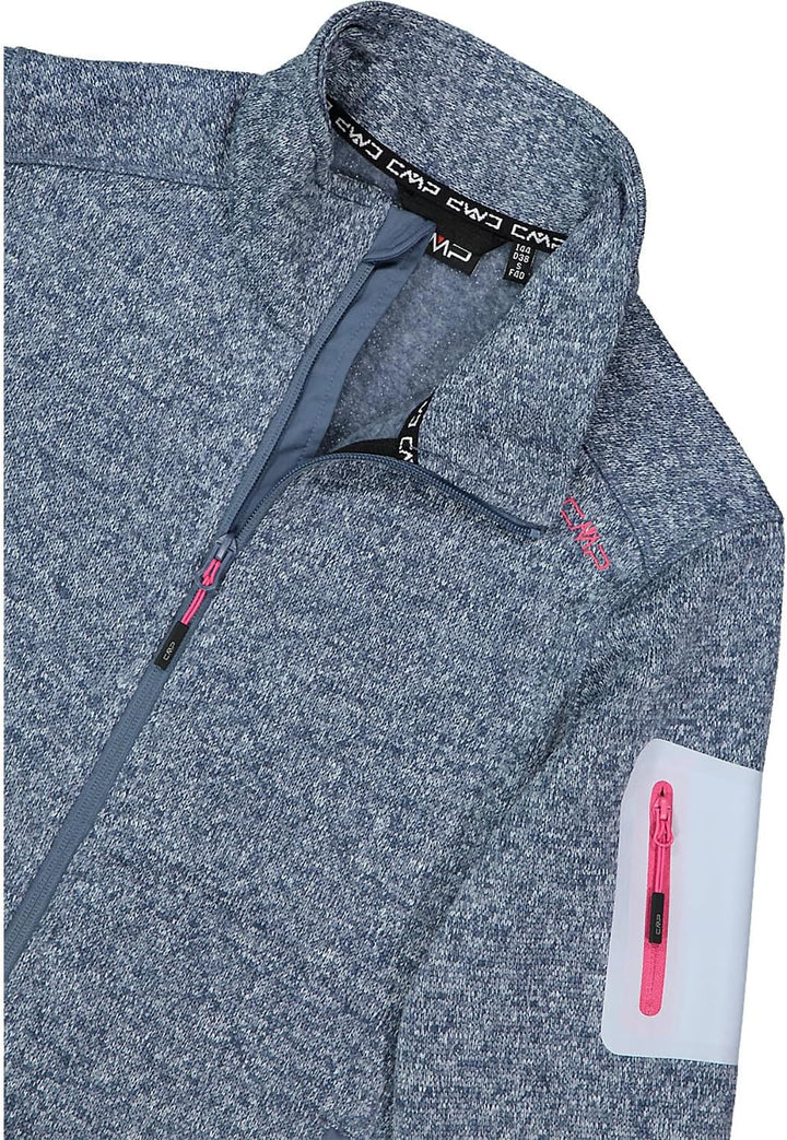CMP Damen Strick Fleece Jacke Fleecejacke Fleecepullover 36 Blau3087, 36 Blau3087