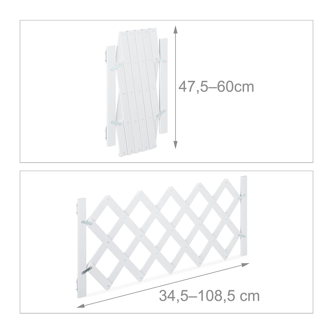 Relaxdays Hundeabsperrgitter ausziehbar bis 108,5 cm, 47,5-60 cm hoch, Bambus, Hunde Schutzgitter fü