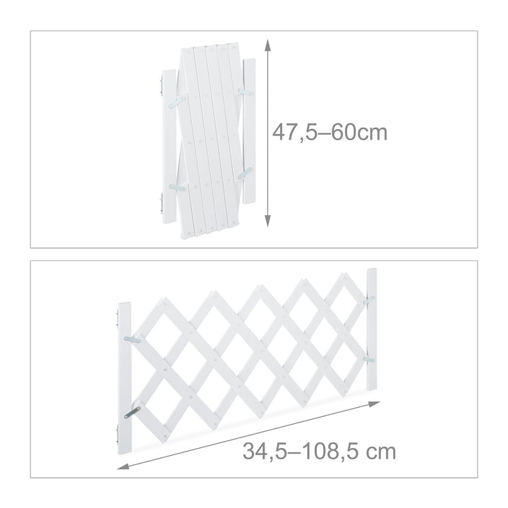 Relaxdays Hundeabsperrgitter ausziehbar bis 108,5 cm, 47,5-60 cm hoch, Bambus, Hunde Schutzgitter fü