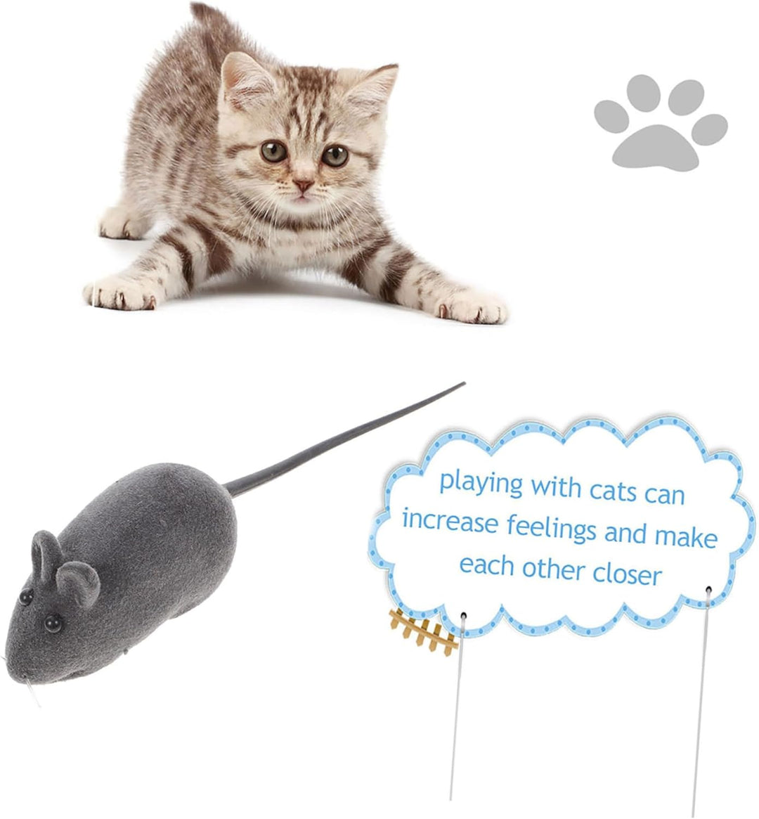 Garneck 20 StüCk Katzenspielzeug Maus Aus Vinyl Mit Quietscher - Interaktive SpielmäUse FüR Katzen U