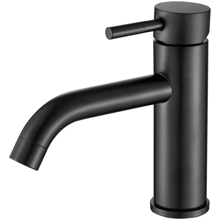 VALAZ Wasserhahn Bad Schwarz Matt | Einhebelmischer Waschbecken, Warm und Kaltwassermischer, Wassers