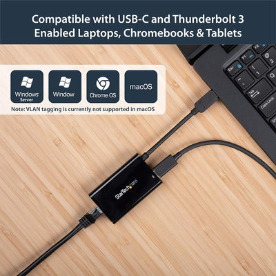 StarTech.com USB-C auf Gigabit Netzwerk Adapter mit PD 2.0 - USB 3.1 Typ-C 1Gbit/s NIC/Netzwerkadapt