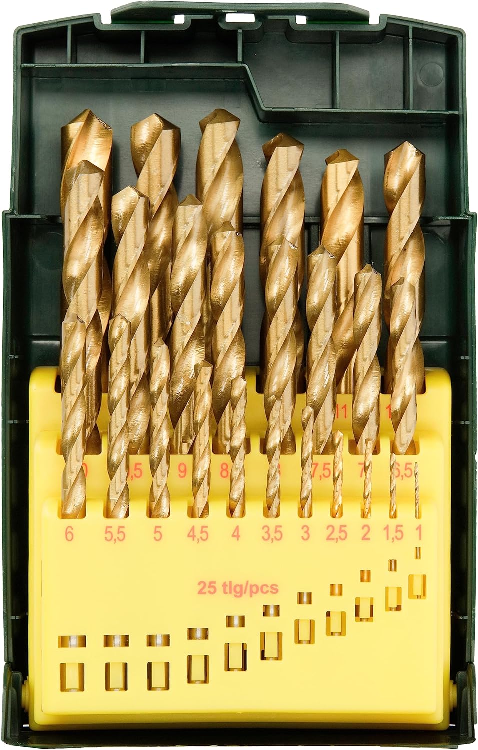 Bosch 25 tlg. Metallbohrer Set HSS-TiN Titanium (für Eisen, Stahl, Nichteisenmetalle, Grauguss, Ø 1-