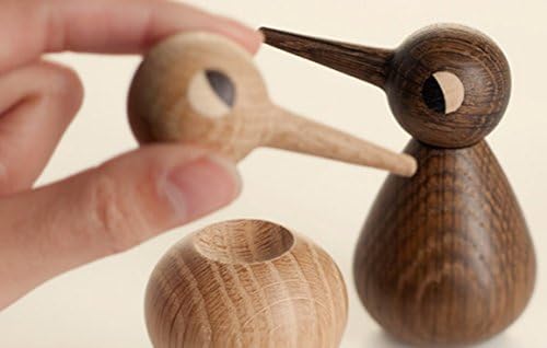 Architectmade Bird Holzvogel klein, Eiche Natur H x Ø 7,5x4,4cm, Eiche Natur