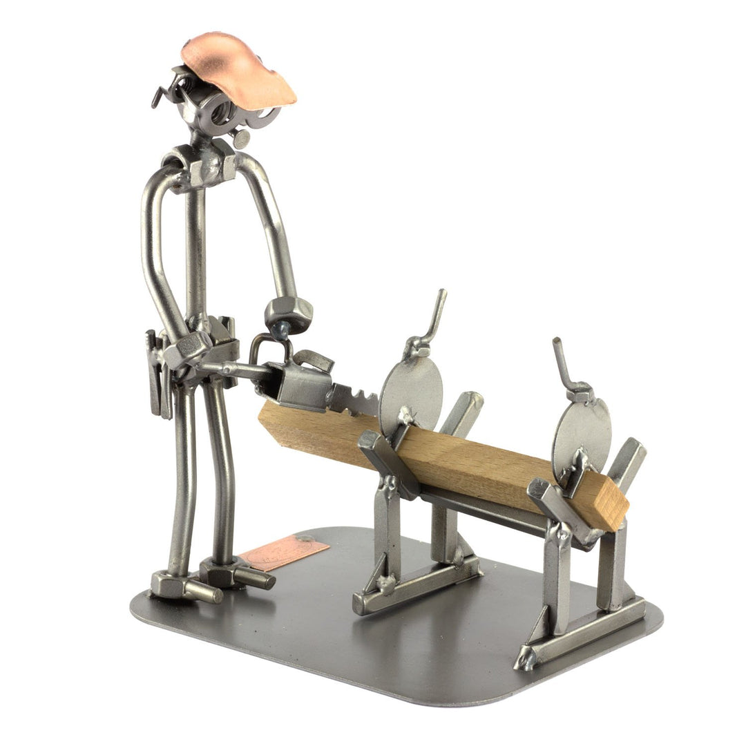 Steelman24 I Schraubenmännchen Zimmermann I Made in Germany I Handarbeit I Geschenkidee I Stahlfigur