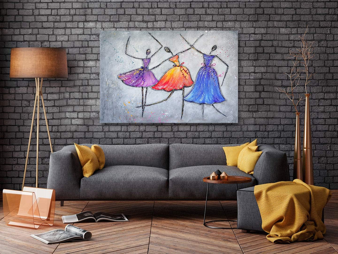 Monica Mirafiori I 100% HANDGEMALT I Gemälde Tanzen ... I 90x70cm | Gemälde Handgemalt | Acrylgemäld