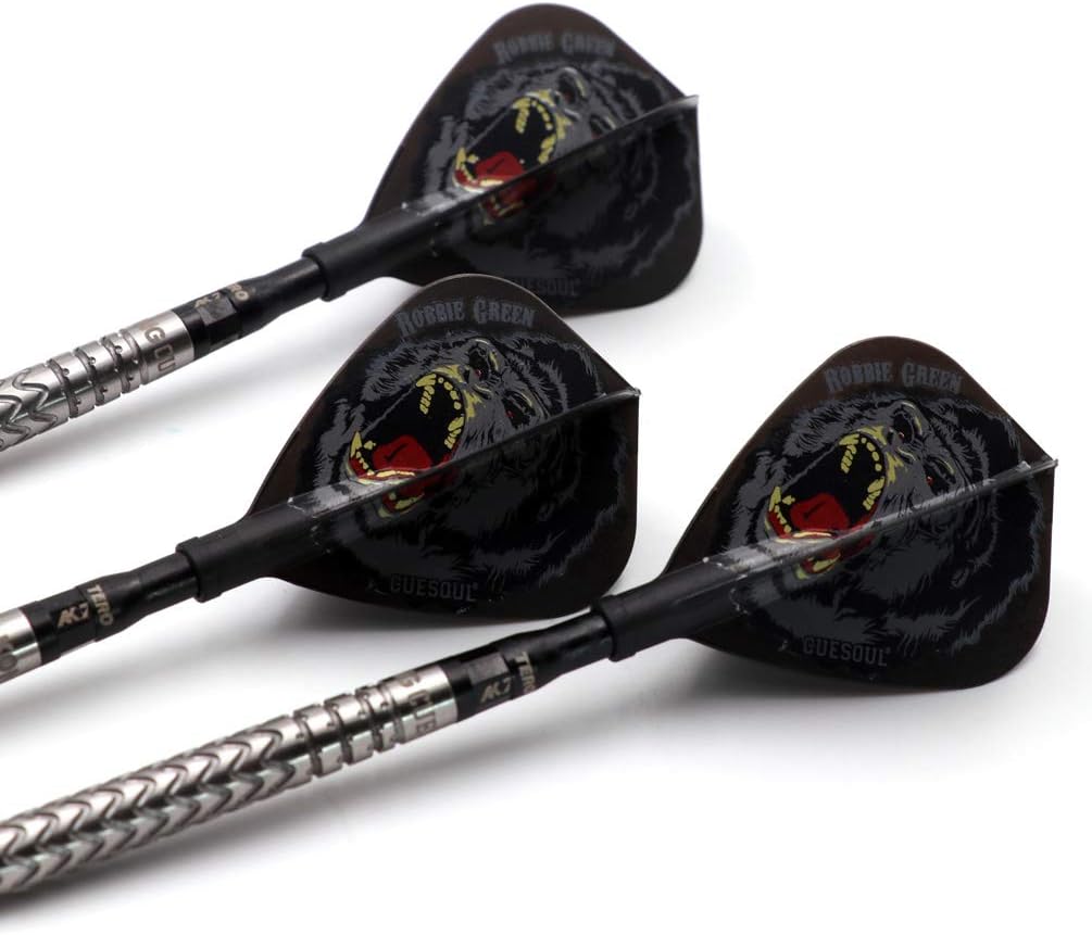 CUESOUL 22g / 24g / 23g 90% Wolframstahl Dart Set Serie Silber-2 24g, Silber-2 24g