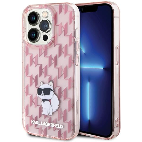Karl Lagerfeld KLHCP15XHNCMKLP Hülle für iPhone 15 Pro Max 6.7" Rosa hardcase Monogram Choupette