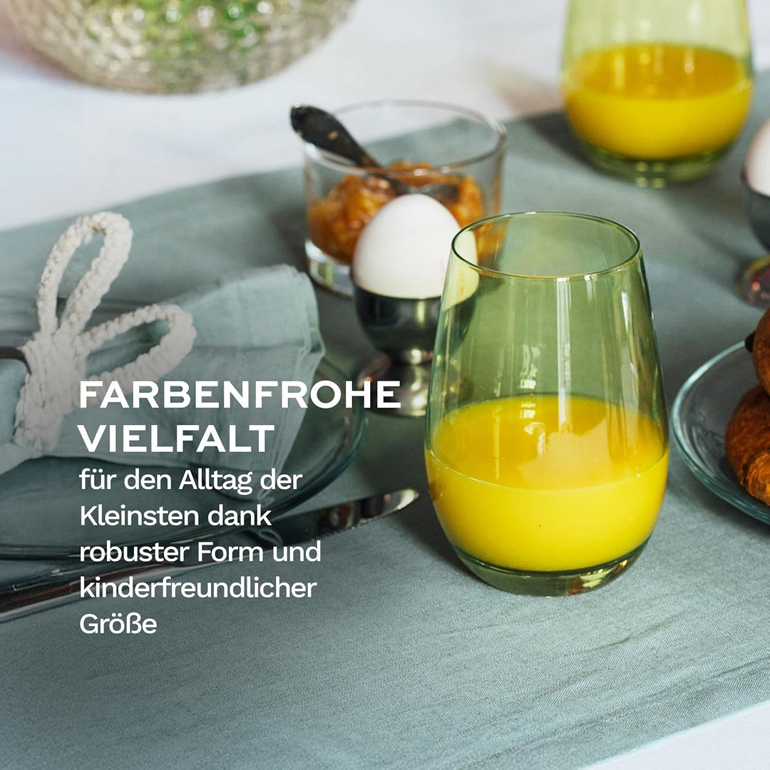 Stölzle Lausitz Wassergläser Set Elements Kids Farbe Grün 335 ml randvoll / 6er Set Wassergläser Spü