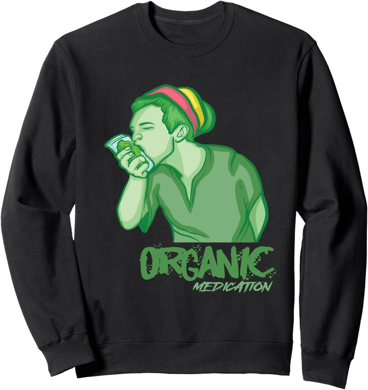 Unkraut Geschenktopf und Marihuana Bio Unkraut Sweatshirt