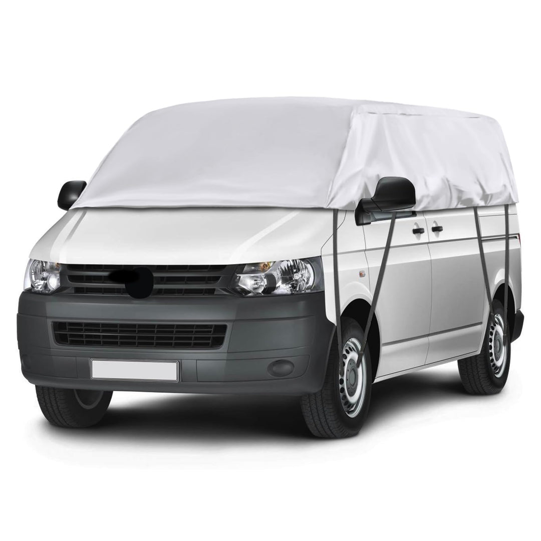 Autoabdeckung Wasserdicht Ersatz für VW T5 T6 LWB, Sonnenfest Hälfte Autoabdeckung, Halbgarage UV Be