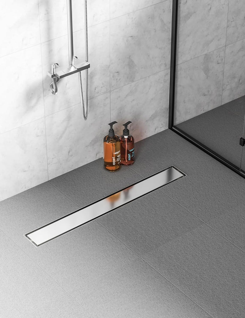 Neodrain Duschrinne 60cm Edelstahl Bodenablauf - 360° Siphon Befliesbar Duschablauf Flach mit Geruch