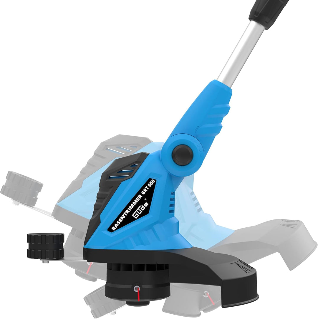 Güde 95171 Rasentrimmer GRT 550 (180 Grad drehbarem Schneidekopf, Fadenspule, 5-fach neigbarer Schne