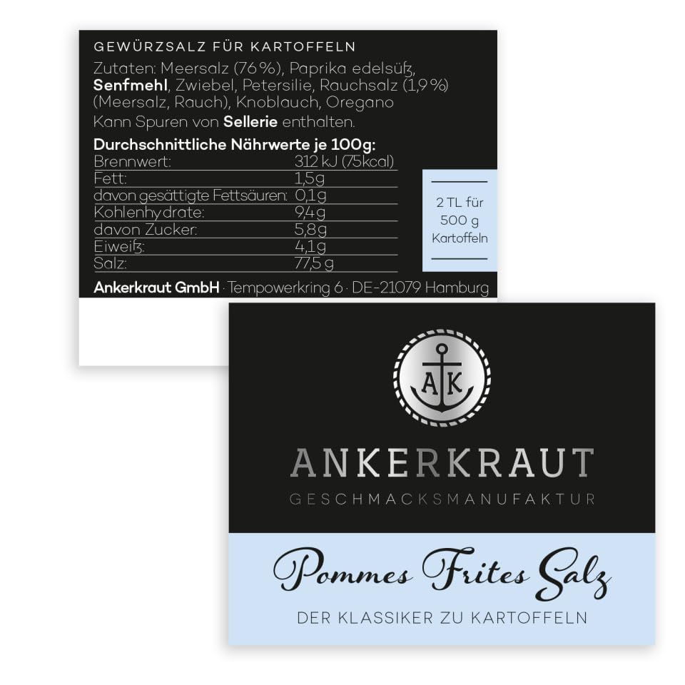 Ankerkraut Heftig-Deftig-Box, mit Auflauf Gewürz, Pommes mediterran, Bratkartoffel Gewürz, im Korken