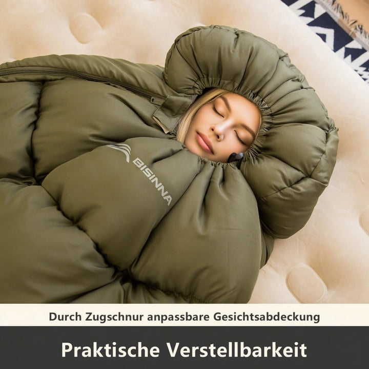 BISINNA Schlafsack Erwachsene Camping Graphene Polyester Geräuscharm - Wasserabweisendes, Atmungsakt