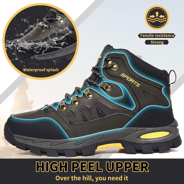 Littleplum Herren Wanderschuhe Winterschuhe Waterproof Wanderstiefel Outdoor Rutschfest High Top Tre