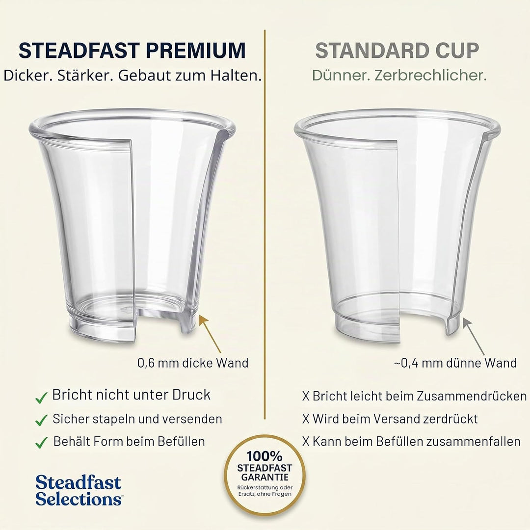 Steadfast Selections - Bulk Premium 2000 Plastikbecher Kommunionbecher Einwegbecher Kommunionbecher