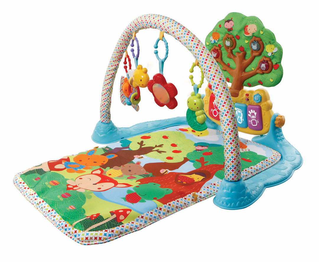 VTech Baby Musik-Spieldecke – Babydecke mit Spielbogen – Mit 4 abnehmbaren Spielelementen, bunten Kl
