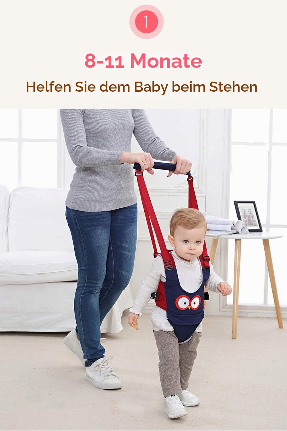 Kleinkind-Gehgeschirr Rüstung Helfen Sie aufstehen Lauflernhilfe Braun, Braun