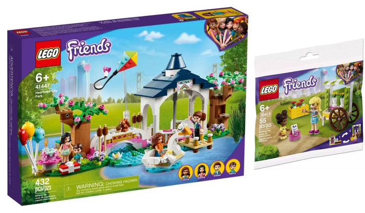 Lego Friends Heartlake City Park (41447) + Flower Cart (30413) Exclusive Set