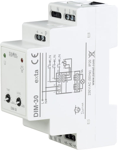 ZAMEL EXT10000228 Hutschienen Dimmer Geeignet für Leuchtmittel: LED-Lampe, Leuchtstofflampe, Haloge