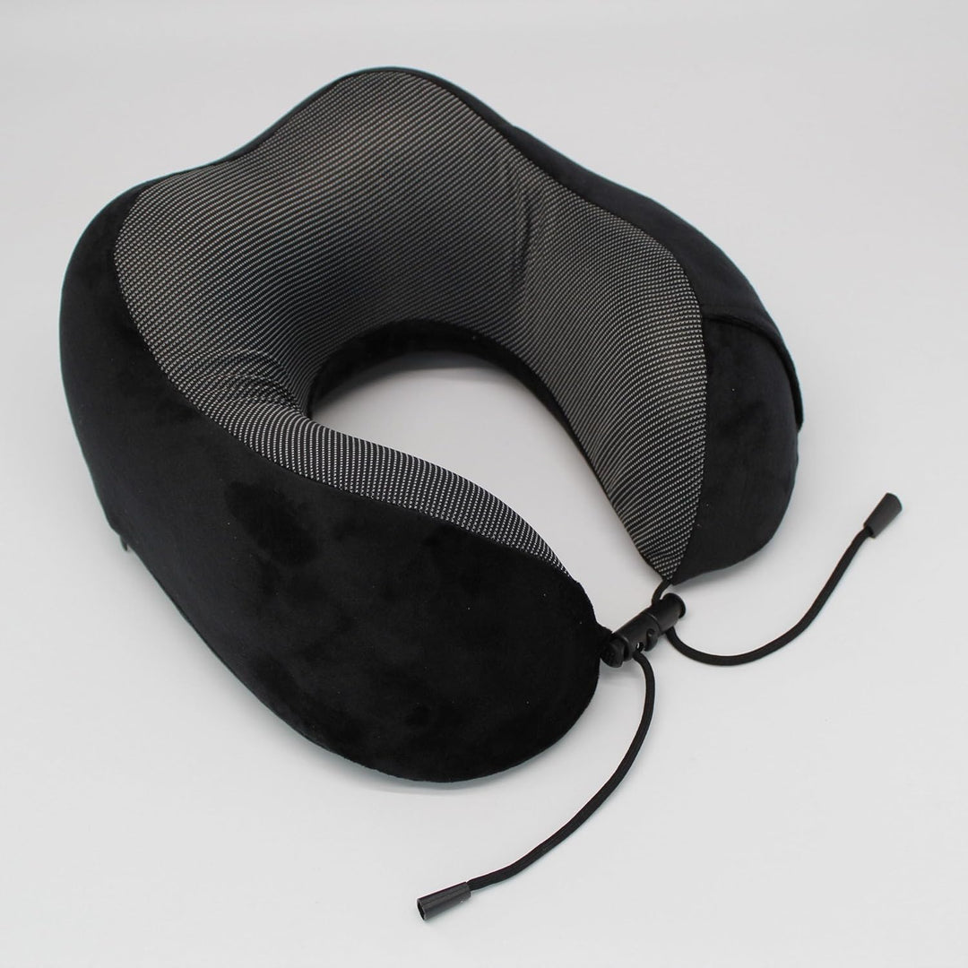 KAMACA Memory Foam Reisekissen Nackenhörnchen Therapeutic Support Verstellbarer Knopfverschluss ergo