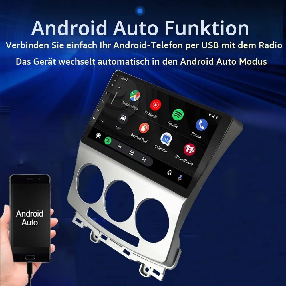 LEXXSON Carplay Radio Android Radio für Mazda 5 2005-2010 mit 9 Zoll kapazitivem Touchscreen SWC GPS