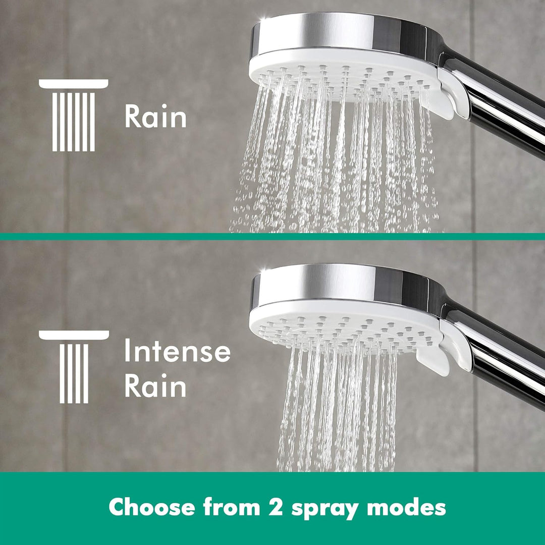 hansgrohe Crometta Theromstatset 0,90m, 2 Strahlarten, Weiss/Chrom Weiss/Chrom Duschset / Duschkopf