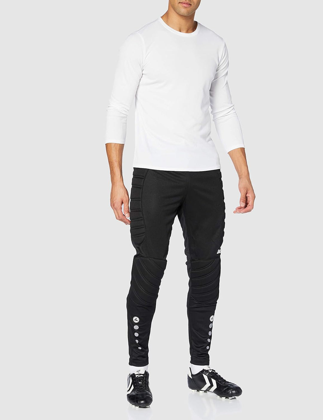 JAKO Torwarthose Striker I Sporthose lang mit ergonomisch gepolsterten Einsätzen im Knie- & Hüftbere
