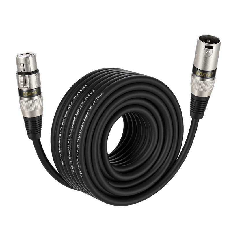 EBXYA XLR-Kabel Mikrofonkabel, 20 m Stecker auf Buchse, 3-polig, symmetrisches XLR-Kabel, DMX-Patchk