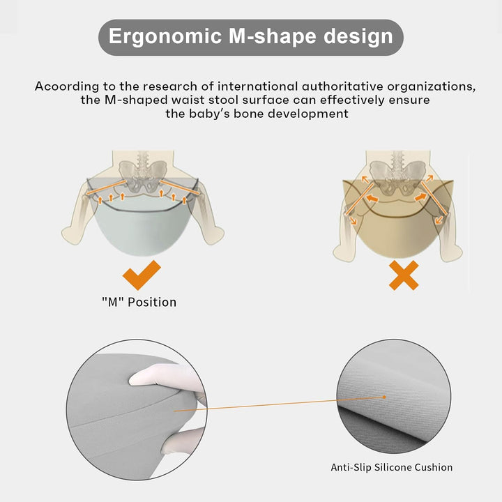 IULONEE Neugeborene Babytrage, Ergonomisch Babytrage mit Hüftsitz Multifunktional Kindertrage Dorsal
