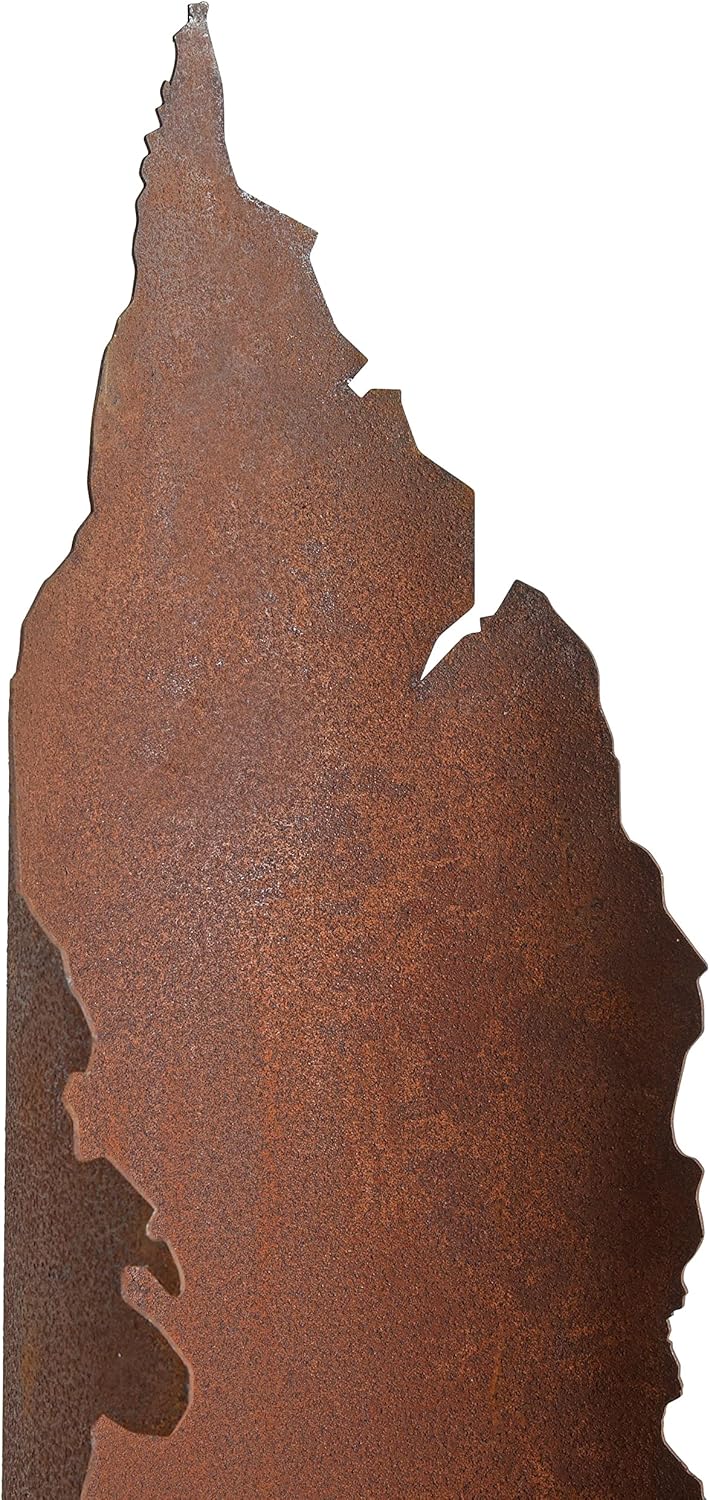 ESTEXO Dekosäule Rostsäule Gartendeko 120 + 150 cm Set Edelrost Säule Pflanzsäule Rost Garten Blumen