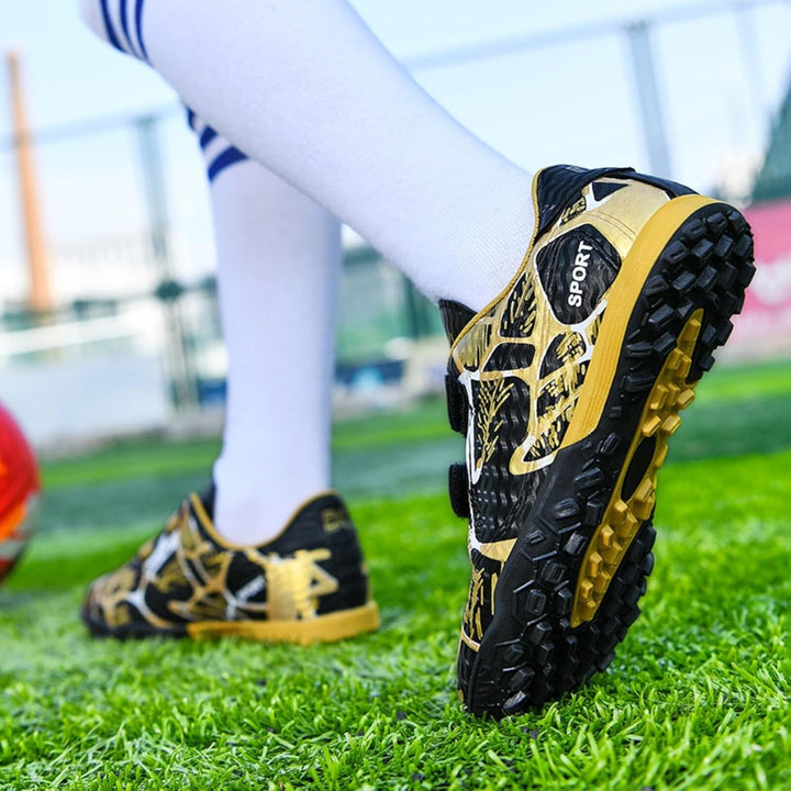 Fussballschuhe mit Stollen für Jungen Mädchen Athletics Football Schuhe Laceless Leichtathletik Trai