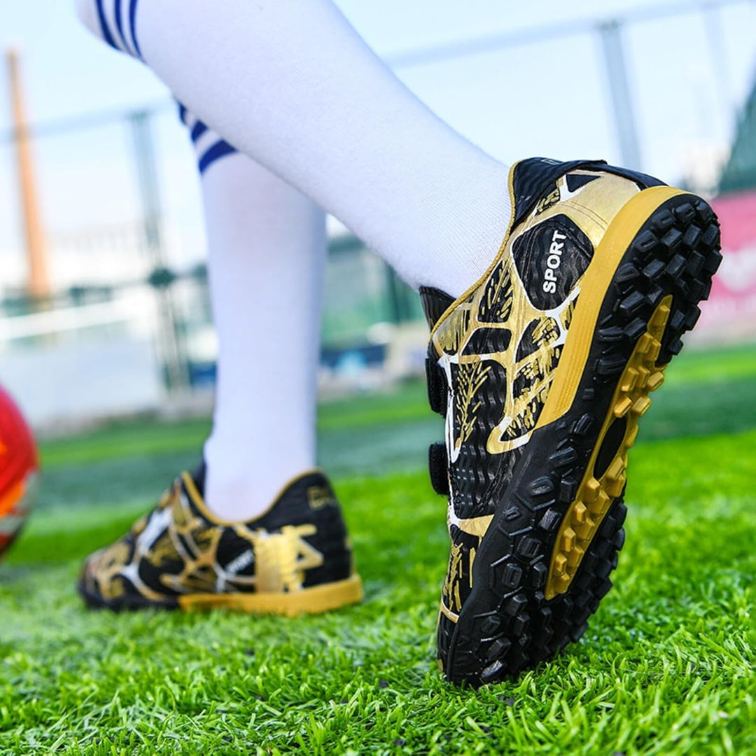 Fussballschuhe mit Stollen für Jungen Mädchen Athletics Football Schuhe Laceless Leichtathletik Trai