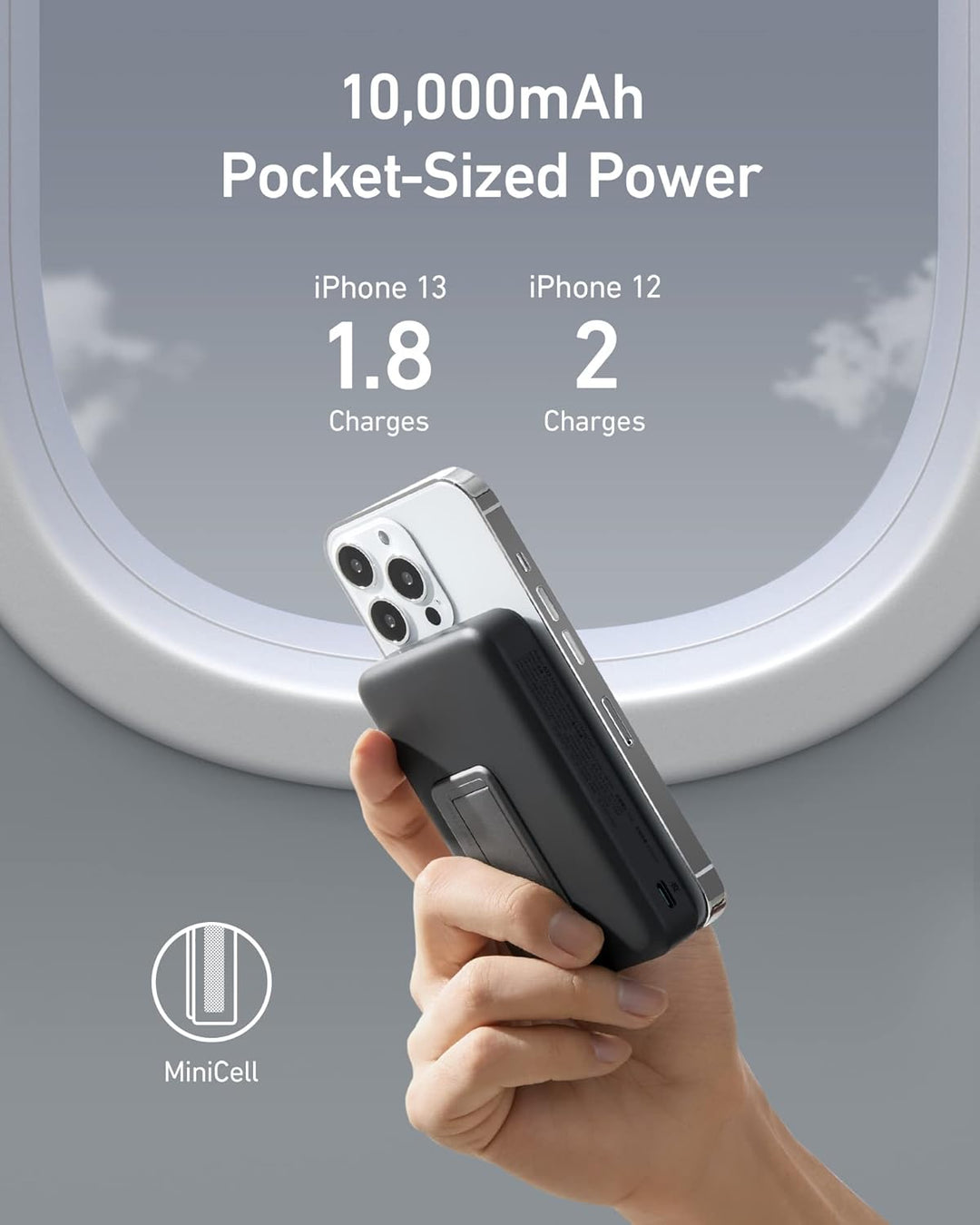 Anker 633 Magnetic Battery, 10.000mAh einklappbare magnetische kabellose Powerbank, Nur kompatibel m