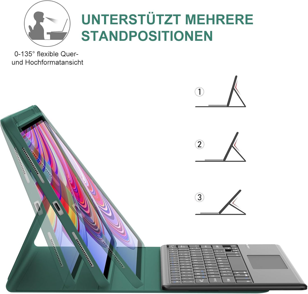 IVEOPPE Tastatur für Redmi Pad Pro 12.1 Con Touchpad, Hülle Tastatur für Redmi Pad Pro 2024, Bluetoo