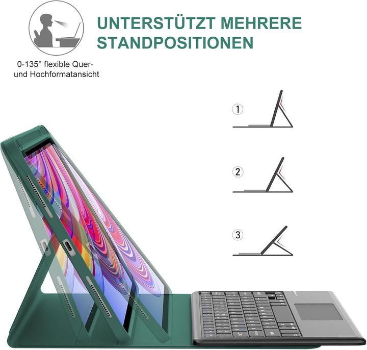 IVEOPPE Tastatur für Redmi Pad Pro 12.1 Con Touchpad, Hülle Tastatur für Redmi Pad Pro 2024, Bluetoo