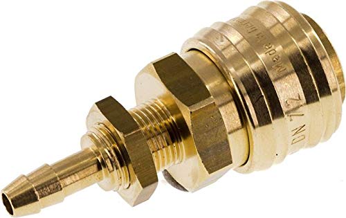 Schott-Kupplungsdose (NW7,2) 6 (1/4") mm Schlauch, Messing Werkstoff:Messing A:M 12x1 Emax:10mm