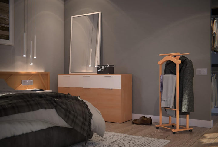 Arredamenti Italia Herrendiener für Schlafzimmer CLEVER, Holz - Farbe: Kirsche holz Ar-It il cuore d