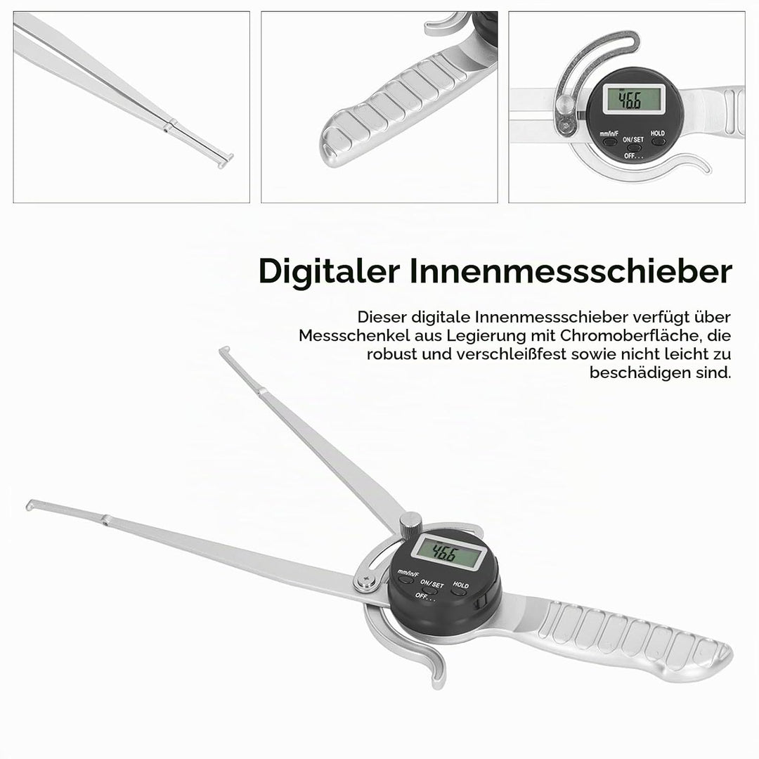 Digitaler Innenmessschieber, 12,7 Bis 216 Mm, Hochgenauer Innenmessschieber, Grosses LCD-Digitaldisp