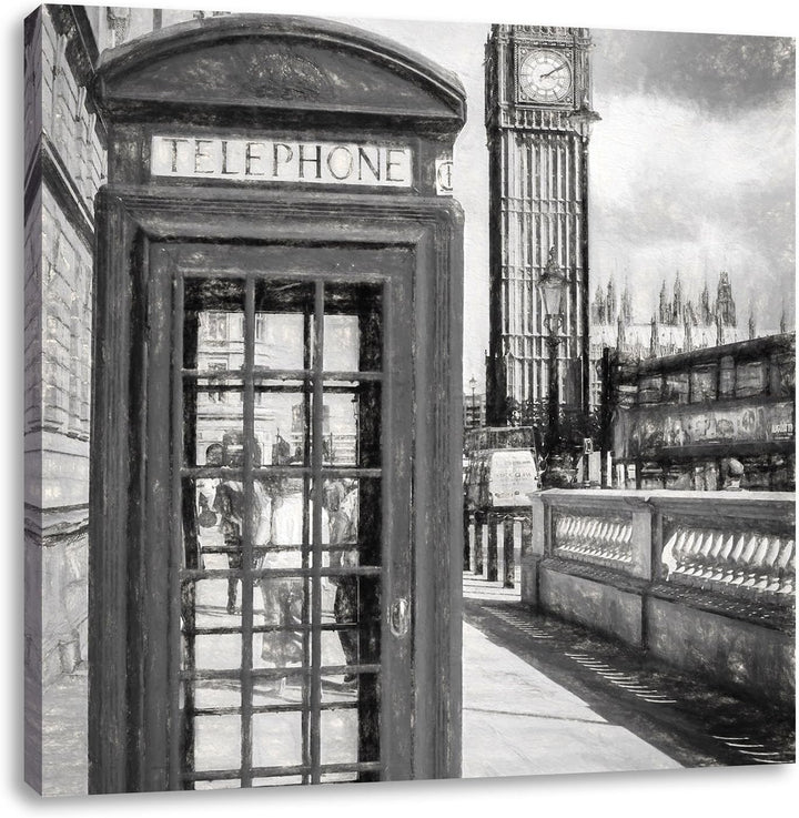 Pixxprint Grossstadtleben London Big City Life Leinwandbild, Format: 70x70 auf Leinwand, 70x70