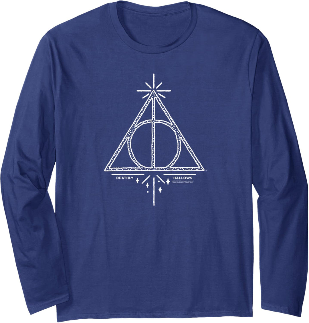 Harry Potter Deathly Hallows Line Art Langarmshirt
