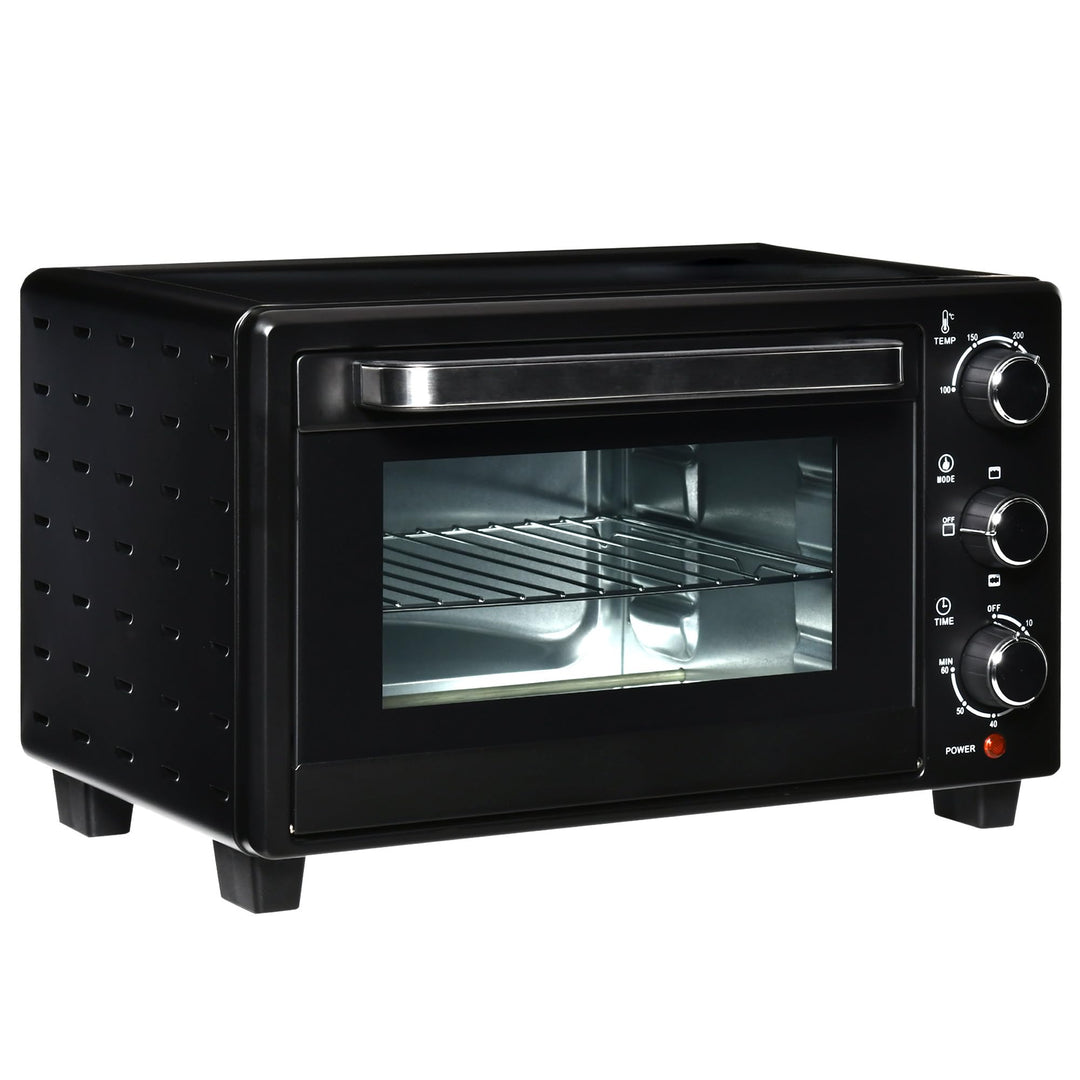 HOMCOM Minibackofen 21L mit 1 Drahtgestell und 1 Backblech 3 Kochmodi 100 °C-230 °C einstellbare Tem