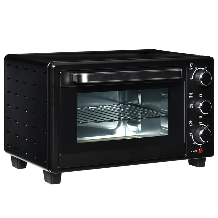 HOMCOM Minibackofen 21L mit 1 Drahtgestell und 1 Backblech 3 Kochmodi 100 °C-230 °C einstellbare Tem