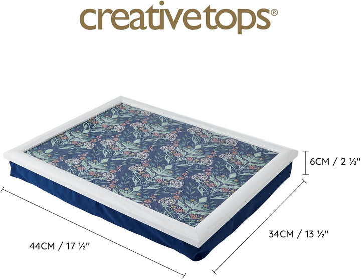 Creative Tops Floral Print Lap Tablett mit Kissen, Sitzsack gepolstert, tragbarer Lap Desk, Schreibt