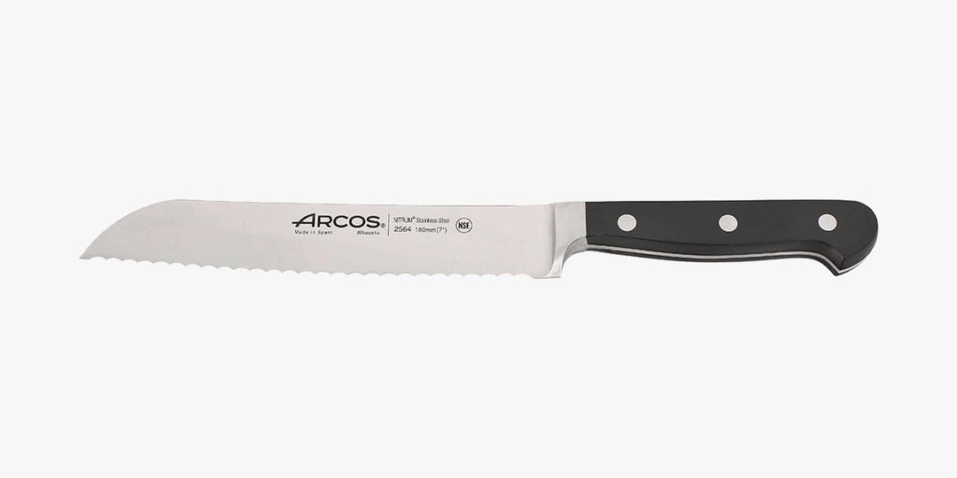 Arcos 256400 Serie Clasica - Brotmesser - Klinge aus Nitrum geschmiedetem Edelstahl 180 mm - HandGri