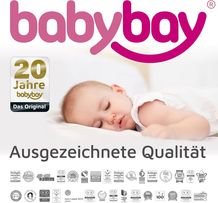 babybay Verlängerungsseite schiefergrau lackiert inkl. Matratzenergänzung weiss passend für Modell O